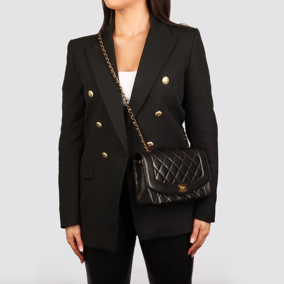Chanel Vintage Black Quilted Lambskin Diana Flap Bag - Picture 10 of 10